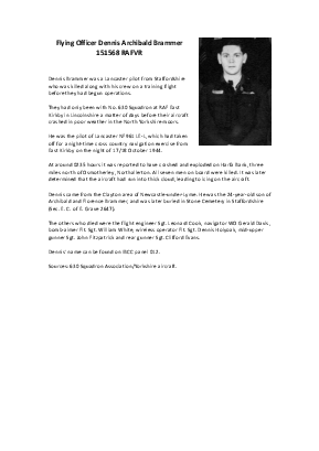 A preview of a PDF biography for Brammer, Dennis Archibald